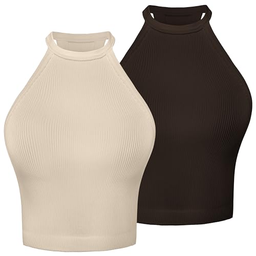 【usagi】HALTER HIGH NECK CAMISOLE TOPS Johanne Halter Top in Off-White Dove White | Veronica Beard